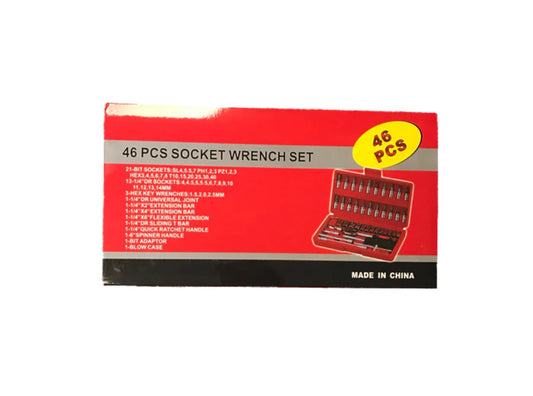46 PCS Metal Socket Wrench Set
