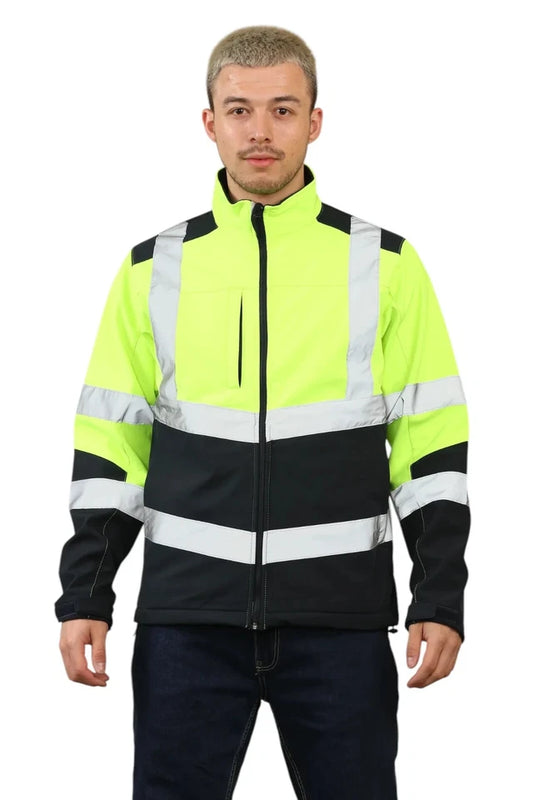 Hi Vis Waterproof Work Jacket for Men – Breathable & Reflective | Modern Fit | 8