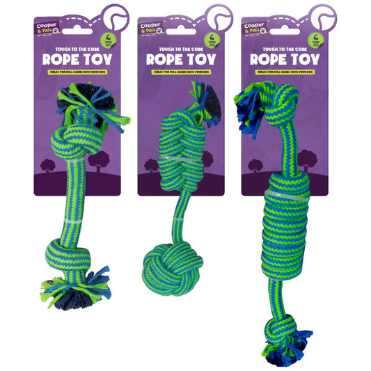 Pet Dog Rope Toy Green Blue