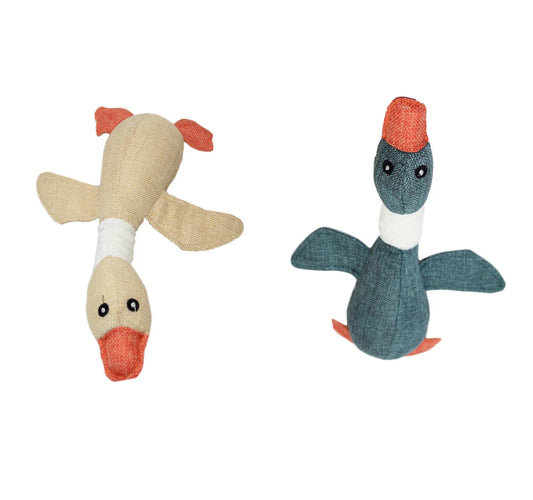 Pets Cats Dogs Soft Toy Duck / Goose Playing Fetch Teething Pets Toy 30 x 7cm Assorted Colours